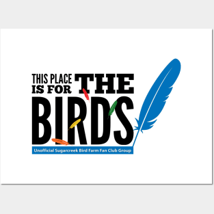 For the Birds - black type Posters and Art